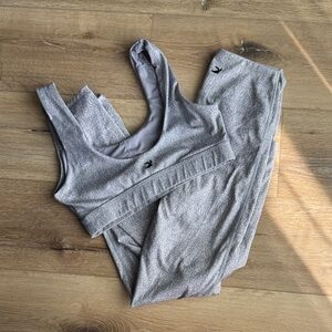 Glyder Silver Sports Bra and Leggings Set
